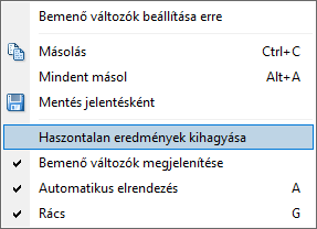 Haszontalan eredmények kihagyása