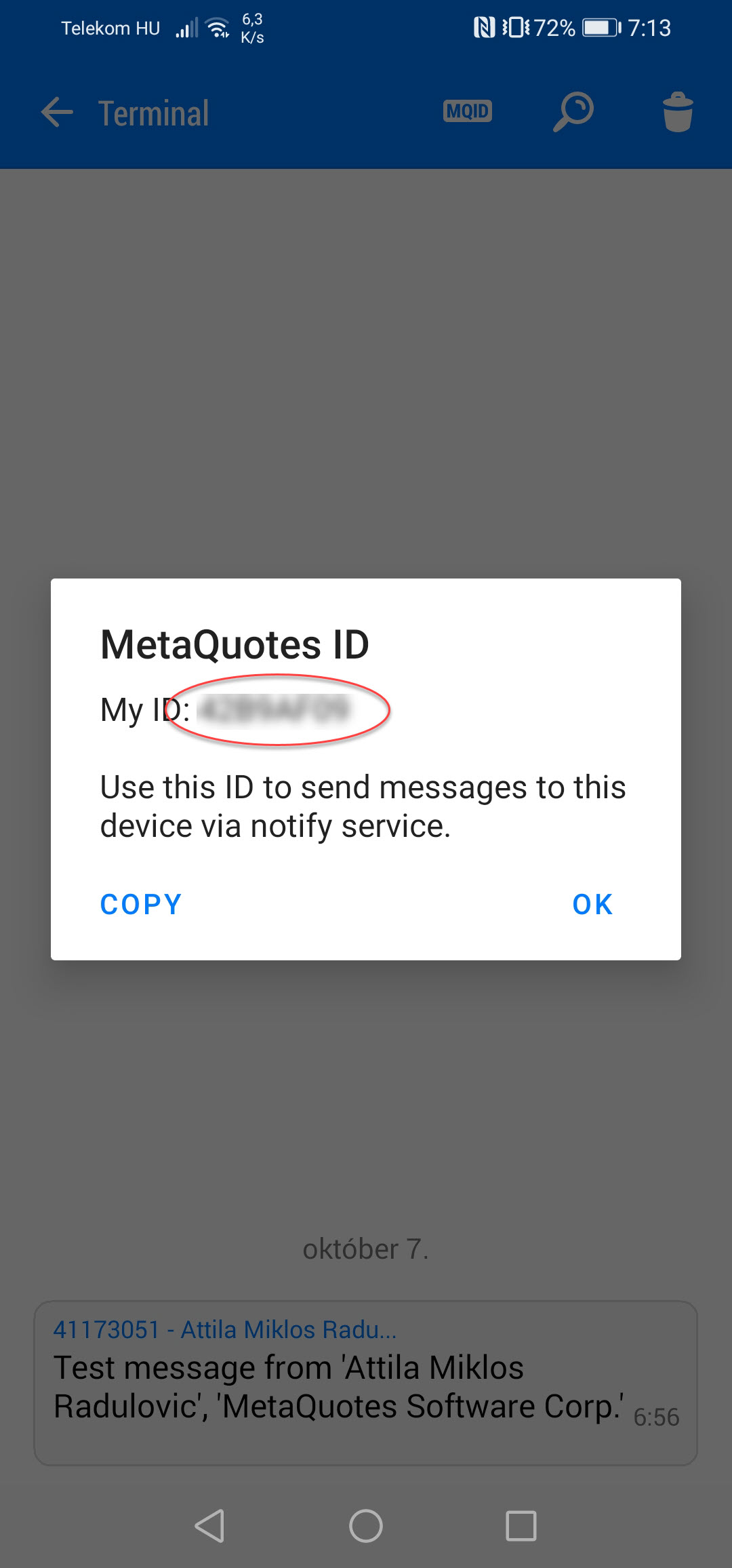 A MetaQuotes ID